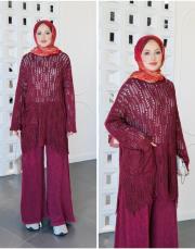 solara % 100 pamuk triko tunik bordo