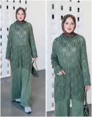 solara % 100 pamuk triko tunik haki