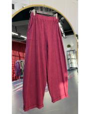 %100 pamuk çımalı havuç triko pantolon bordo