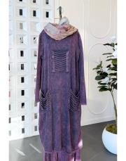 elara %100 pamuk triko tunik mürdüm