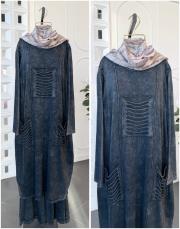 elara %100 pamuk triko tunik siyah
