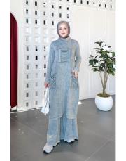 elara %100 pamuk triko tunik gri 3