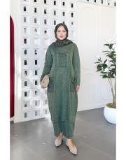 elara %100 pamuk triko tunik haki 3