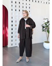 maribel ithal kadife takım kahve 2