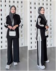 ravel oysho şeritli eşofman takımı siyah