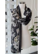 2883 rüya tencel şal siyah