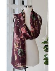 2883 rüya tencel şal bordo
