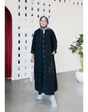 nilda ithal kadife payetli gömlek kap siyah 2