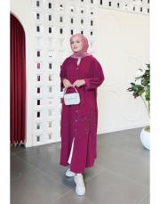 nilda ithal kadife payetli gömlek kap menekşe 2