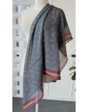 damla tencel eşarp indigo bordo