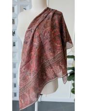 biga tencel eşarp kahve bordo 