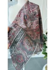 biga tencel eşarp bordo gri 2