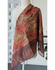 biga tencel eşarp bordo kiremit