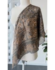 biga tencel eşarp gri hardal