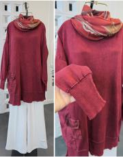 bione %100 pamuk triko kot garnili tunik bordo