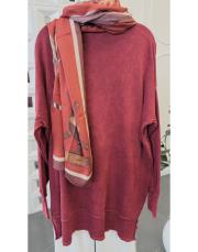 bione %100 pamuk triko kot garnili tunik bordo 4