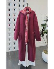ithal keçe oversize kap bordo