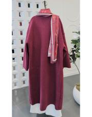 ithal keçe oversize kap bordo 4