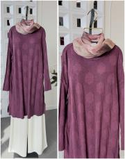 danya %100 pamuk triko tunik mürdüm