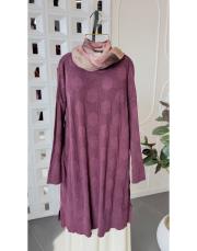 danya %100 pamuk triko tunik mürdüm 2