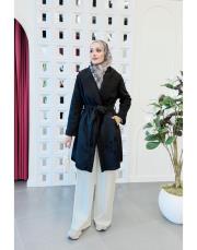 nivana ithal nubuk kuşaklı oversize kap siyah 3