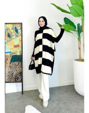 galina triko tunik siyahekru