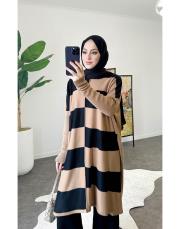 galina triko tunik camel siyah 2